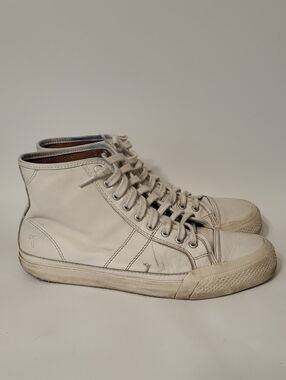 Frye Men's White Leather High Tops Size 10.5 Sneakers